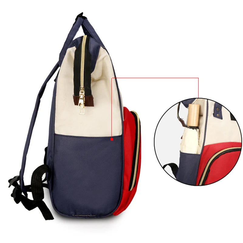 Large Capacity Multi-Function Mummy Nursing Backpack – Unisex (Random Color)