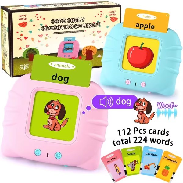 Talking Flash Cards – Preschool English Learning Toy (Random Color)