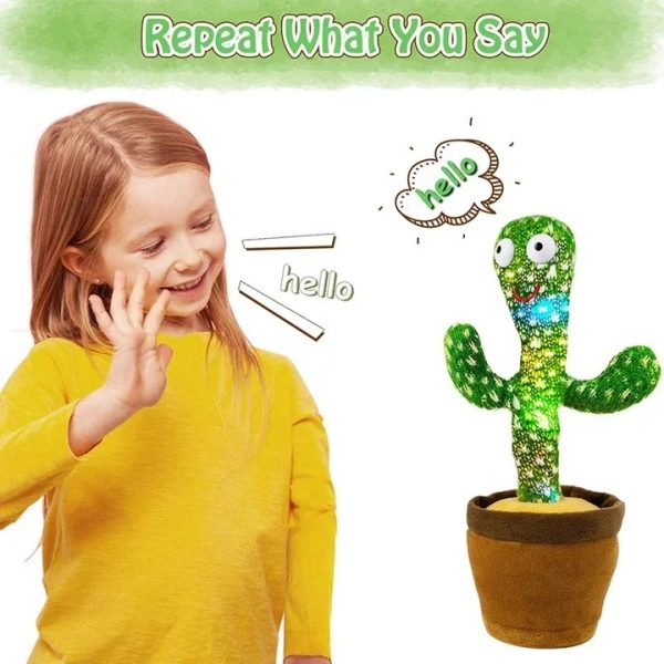 Interactive Dancing Cactus Toy – Singing, Talking Plush with USB Rechargeable