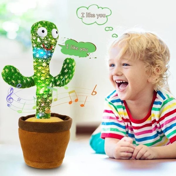 Interactive Dancing Cactus Toy – Singing, Talking Plush with USB Rechargeable