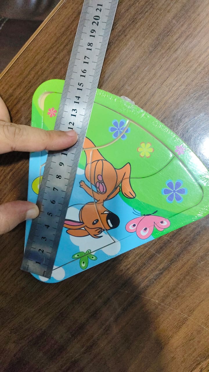 Wooden Pizza Slice Puzzle – Educational Toy for Kids (Random Characters)