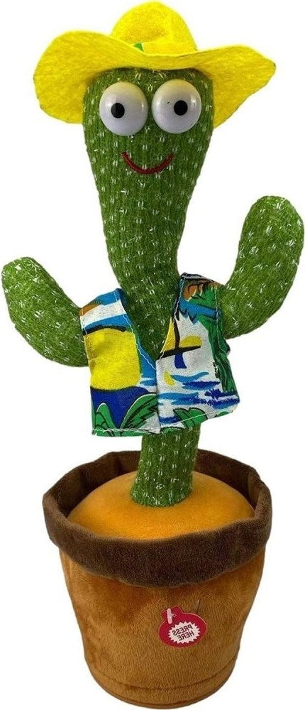 Interactive Dancing Cactus Toy – Singing, Talking Plush with USB Rechargeable
