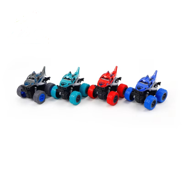 12pcs Shark Shaped Friction Cars – Kids Stunt Vehicles