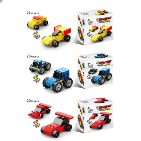 Power Racing Micro Blocks Set – 6-in-1 DIY Race Cars
