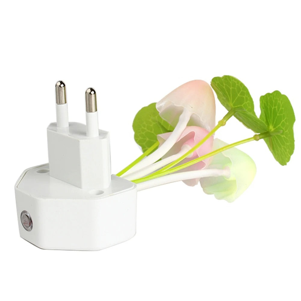 Mushroom LED Night Light – Flower Lamp for Bedroom & Kids (Random Colors)
