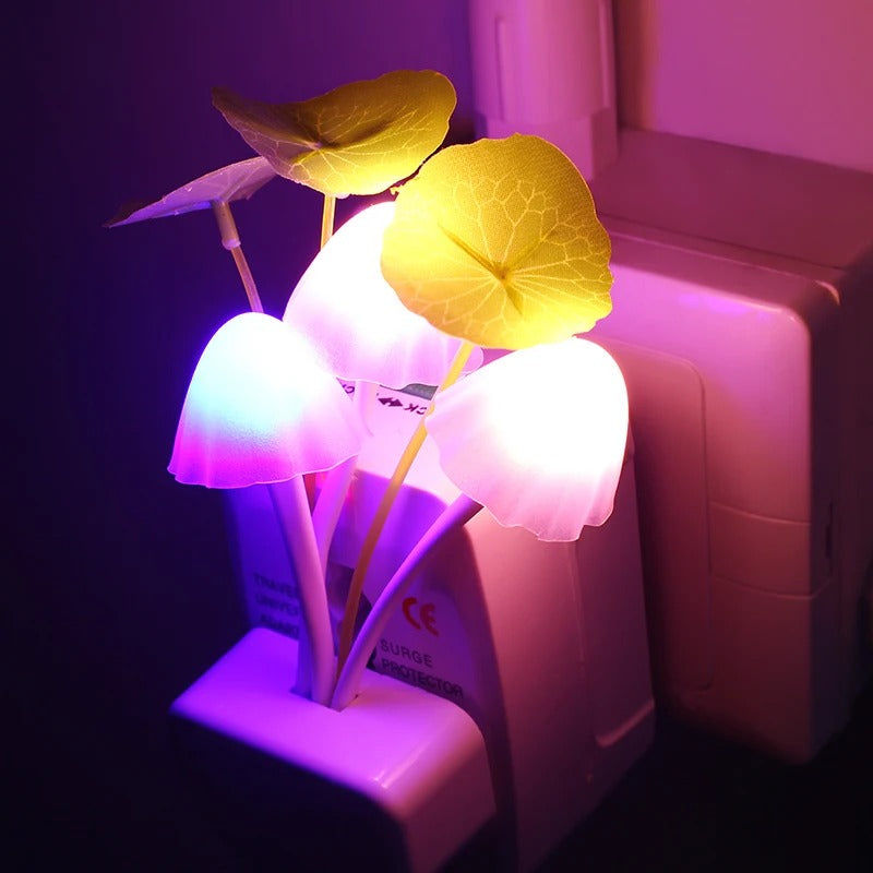 Mushroom LED Night Light – Flower Lamp for Bedroom & Kids (Random Colors)