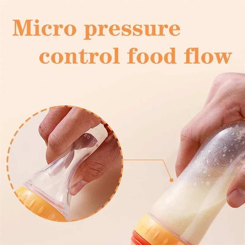 Baby Spoon Feeder Silicone Bottle Feeding (Random Color)