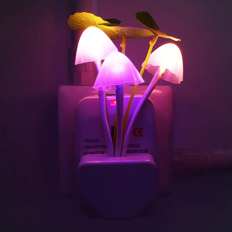 Mushroom LED Night Light – Flower Lamp for Bedroom & Kids (Random Colors)