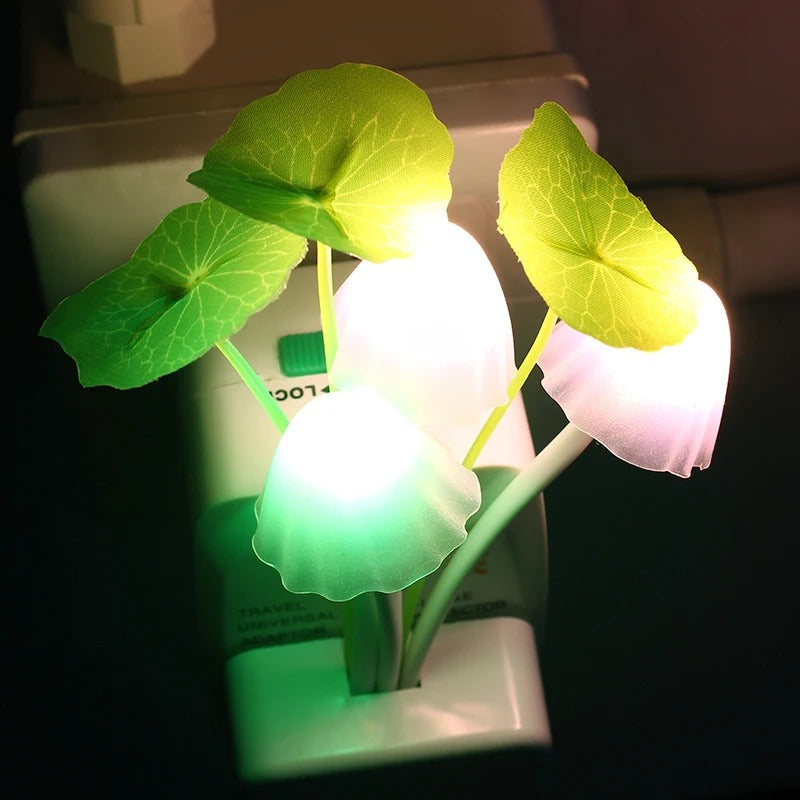 Mushroom LED Night Light – Flower Lamp for Bedroom & Kids (Random Colors)