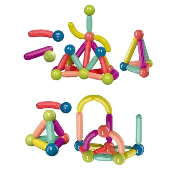 64pcs Magnetic Building Blocks Set – STEM Construction Toy for Toddlers & Preschoolers