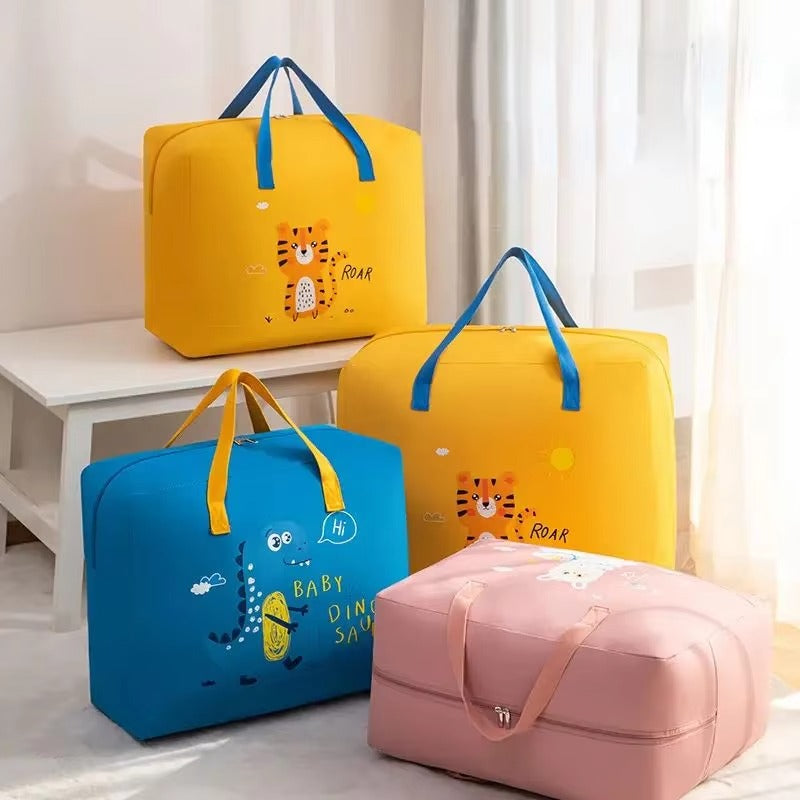 Storage Bags Cartoon Pattern Double Zipper ( Random Color )