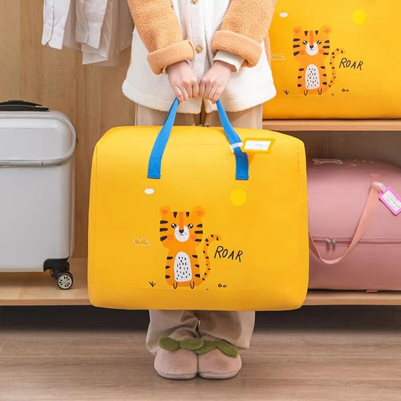 Storage Bags Cartoon Pattern Double Zipper ( Random Color )