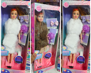 Cute Long Hair Fashion Doll – Foldable Arms & Legs (Random Design)