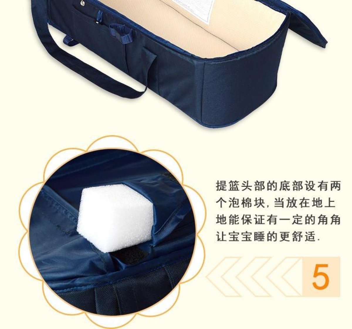 Chicco Infant Sacca Transporter Basket Travel Carrycot Soft Portable Cradle For Newborns Baby