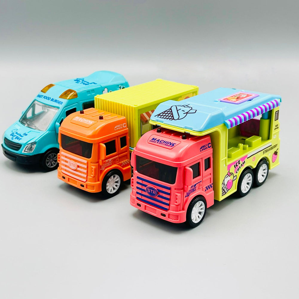 Colorful Fun Food Truck Series Cute Friction Toy For Kids