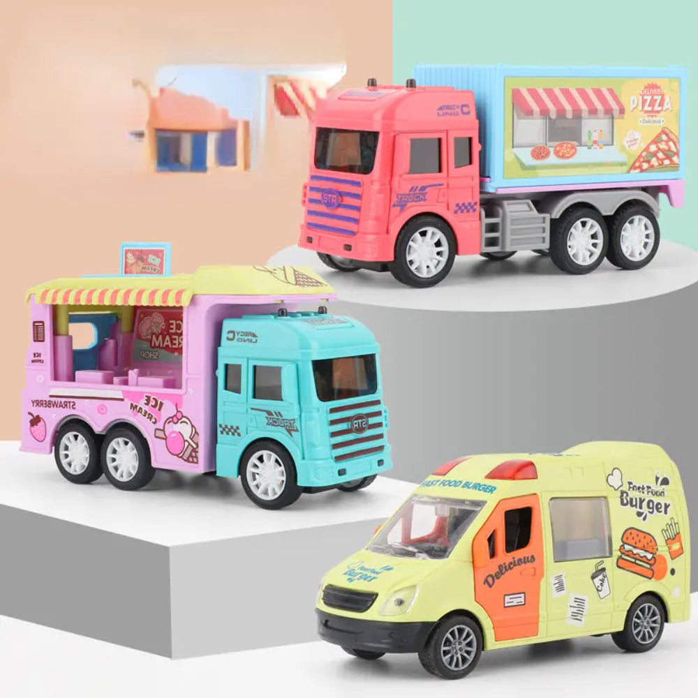 Colorful Fun Food Truck Series Cute Friction Toy For Kids