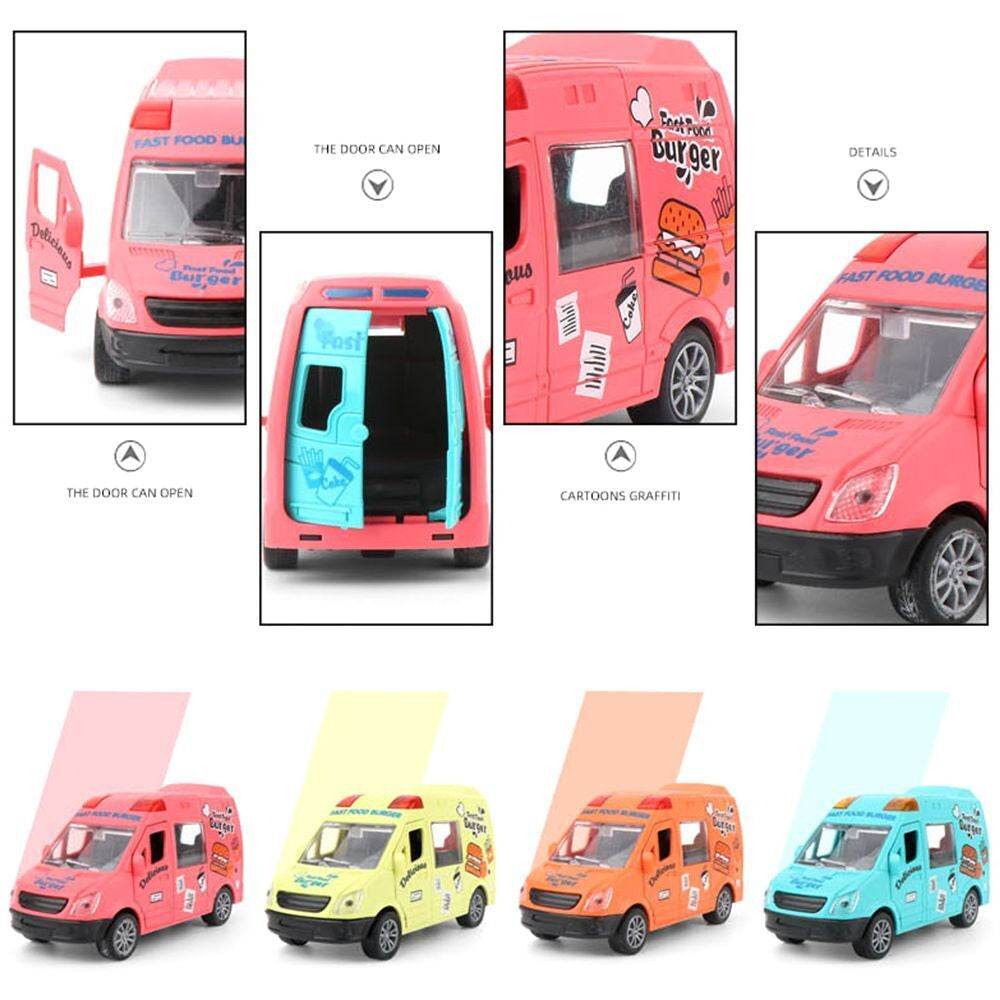 Colorful Fun Food Truck Series Cute Friction Toy For Kids