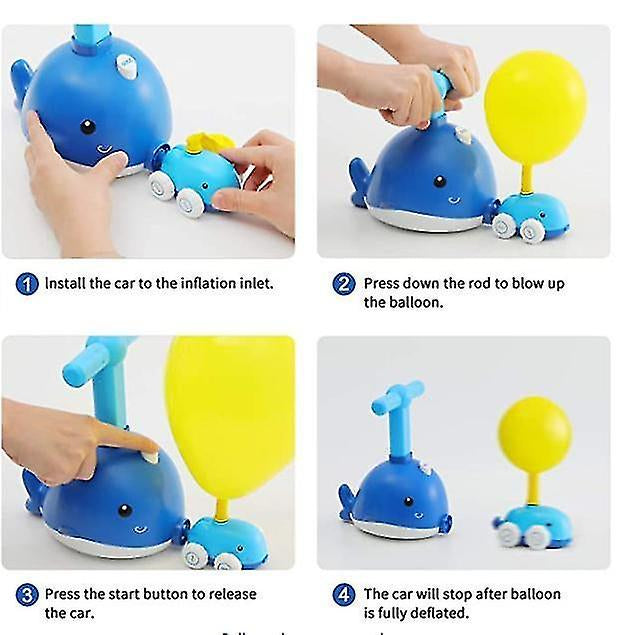Dolphin Balloon launcher and Air Powered Car Toys Set
