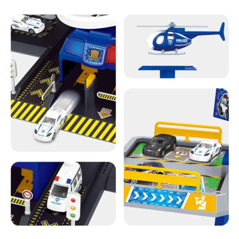 City Shuttle Fire Parking Playset Stand For kids