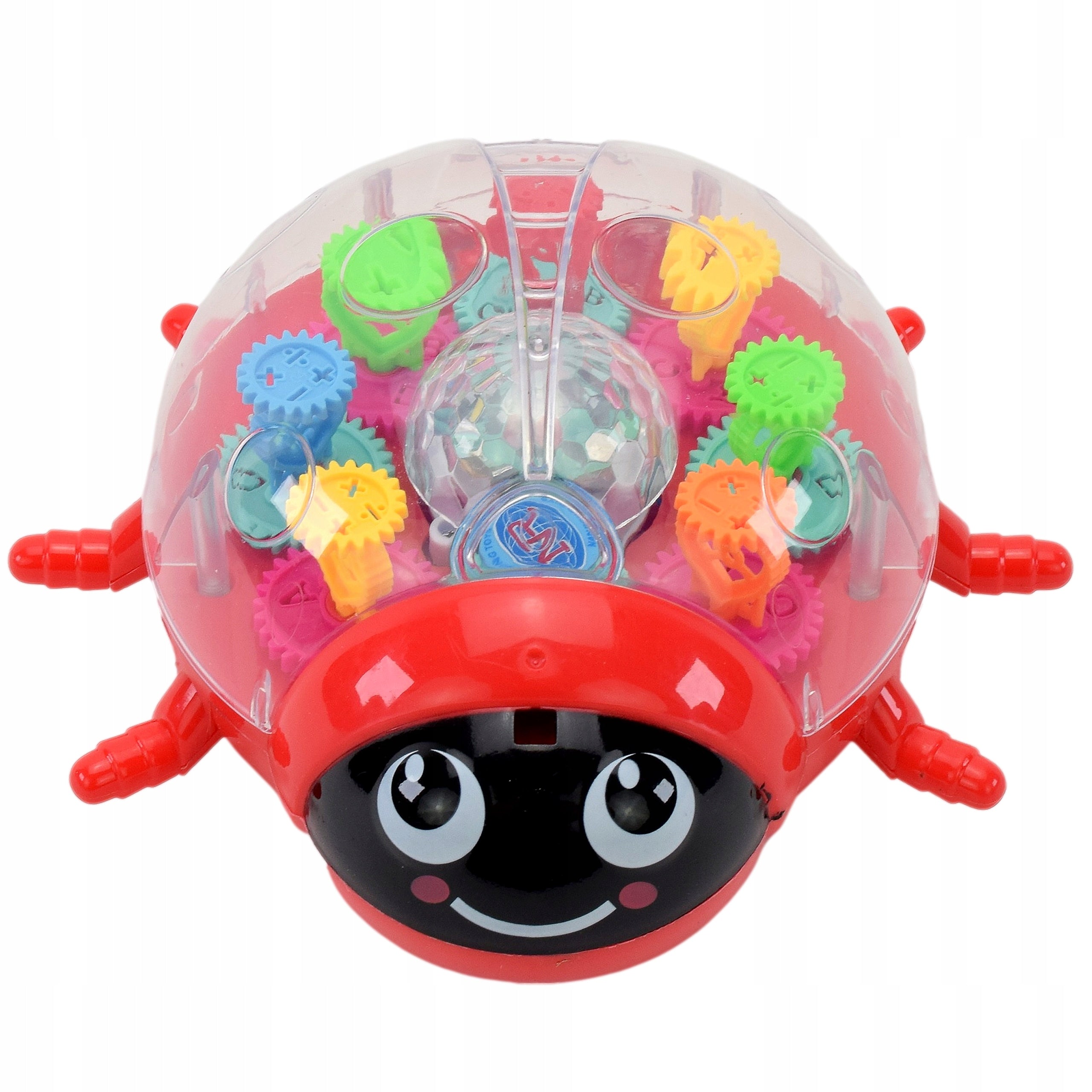 Battery Operated Rotating Gear Ladybug Toy With Lights And Music