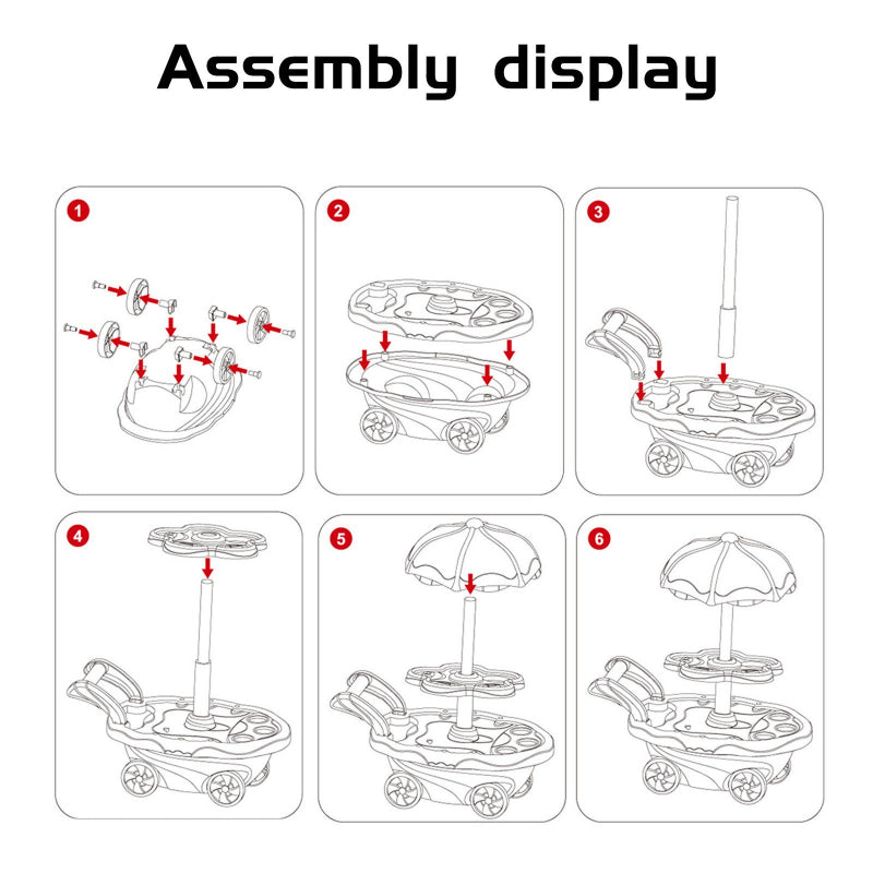 30 Pcs Plastic Ice Cream Candy Play Cart Kitchen Set Toy With Lights And Music For Kids