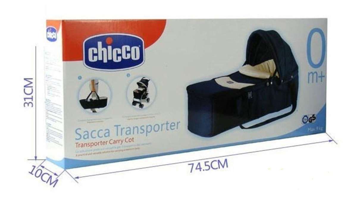 Chicco Infant Sacca Transporter Basket Travel Carrycot Soft Portable Cradle For Newborns Baby