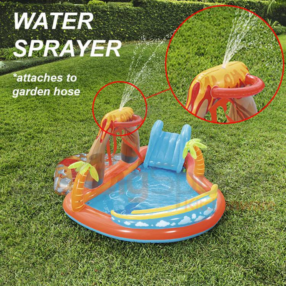 2.65M X 2.65M X 1.04M Bestway 53069 Lava Lagoon Play Centre Safe Inflatable Marine Ball Paddling Pool