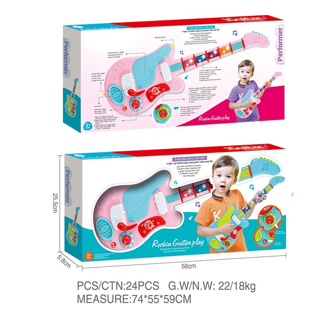 Rock Music Multifunction Induction Electric Guitar For Kids