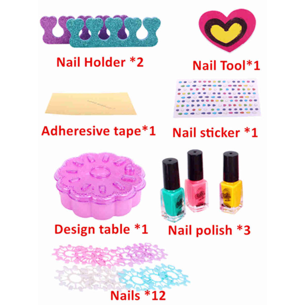 Nail Art Studio Girl’s Creator Fabulous Decorator Sparkling Nail Set
