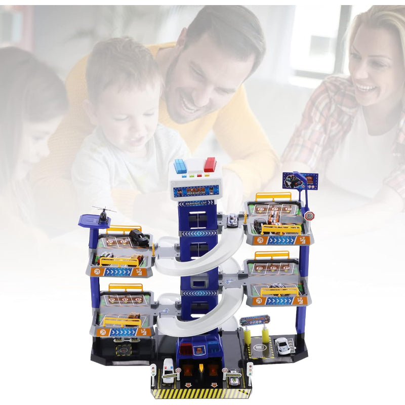 City Shuttle Fire Parking Playset Stand For kids