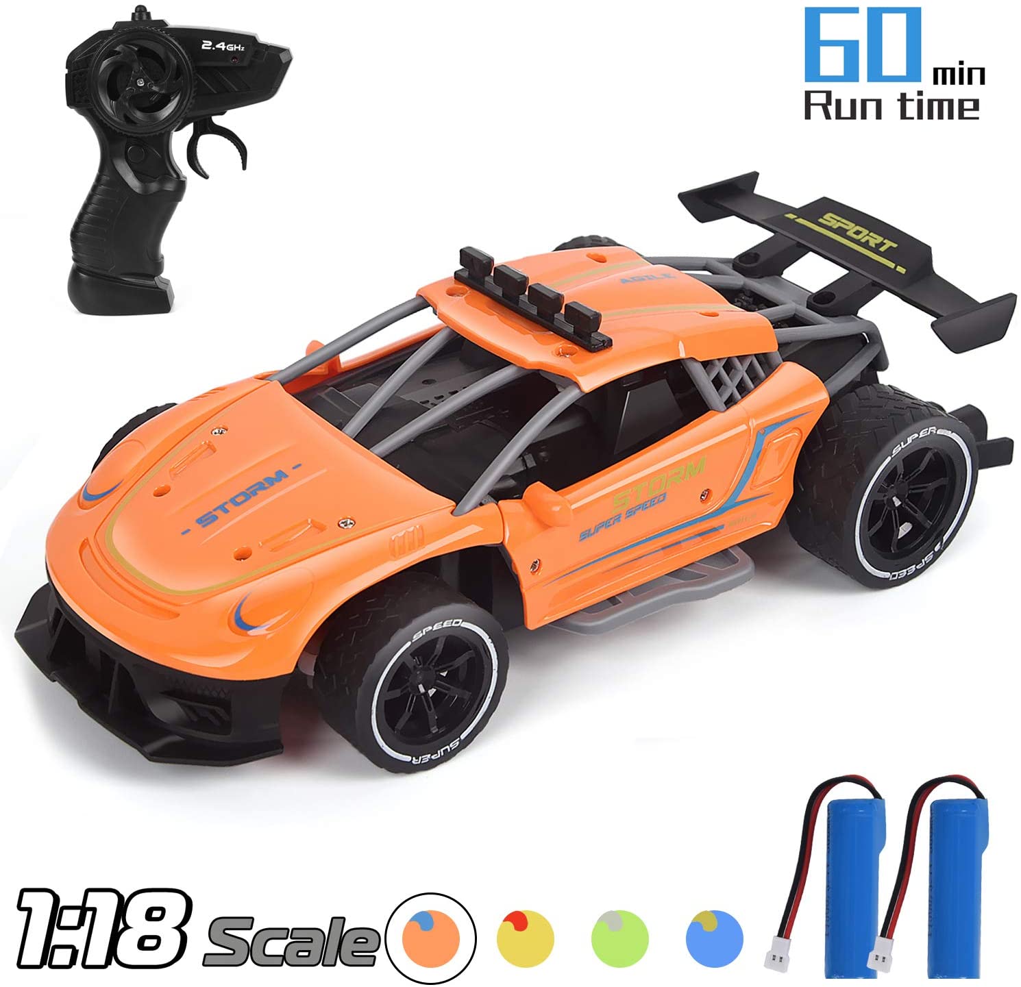 Drift RC Cars 1/18 Scale Remote Control 2.4Ghz High Speed Racing Sport Car Electric Toy