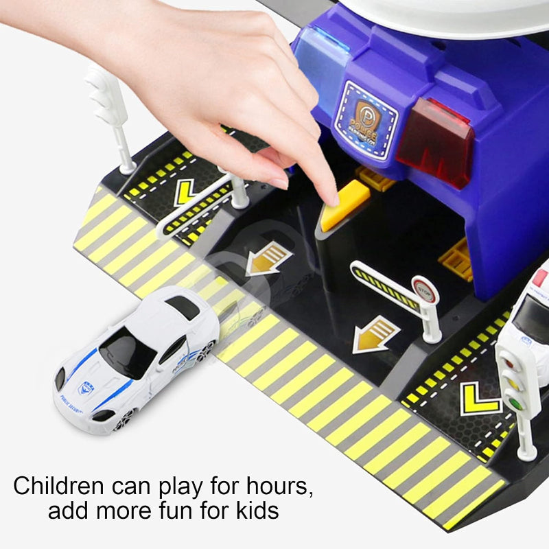 City Shuttle Fire Parking Playset Stand For kids