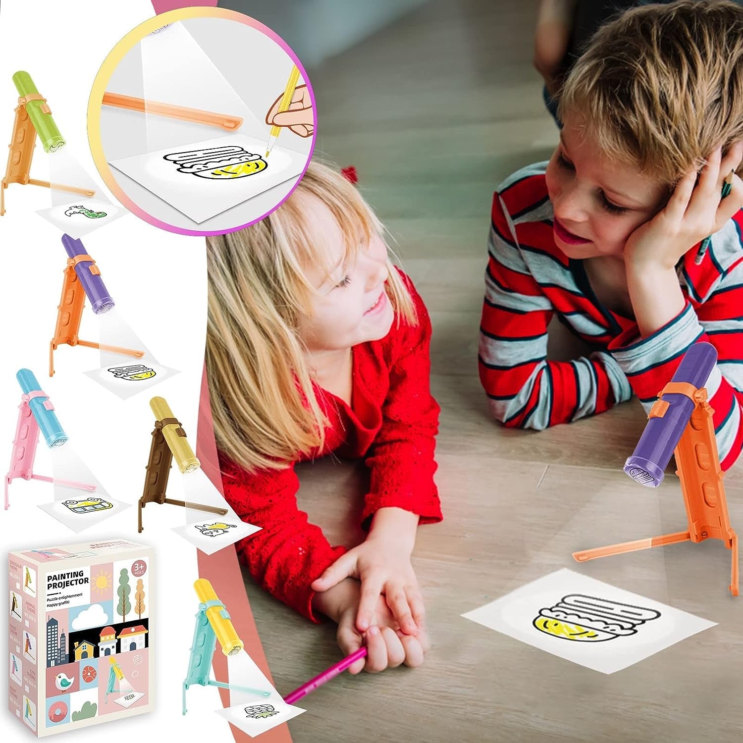 Early Education Pocket-Sized Fairy Tale Drawing Projector for Kids