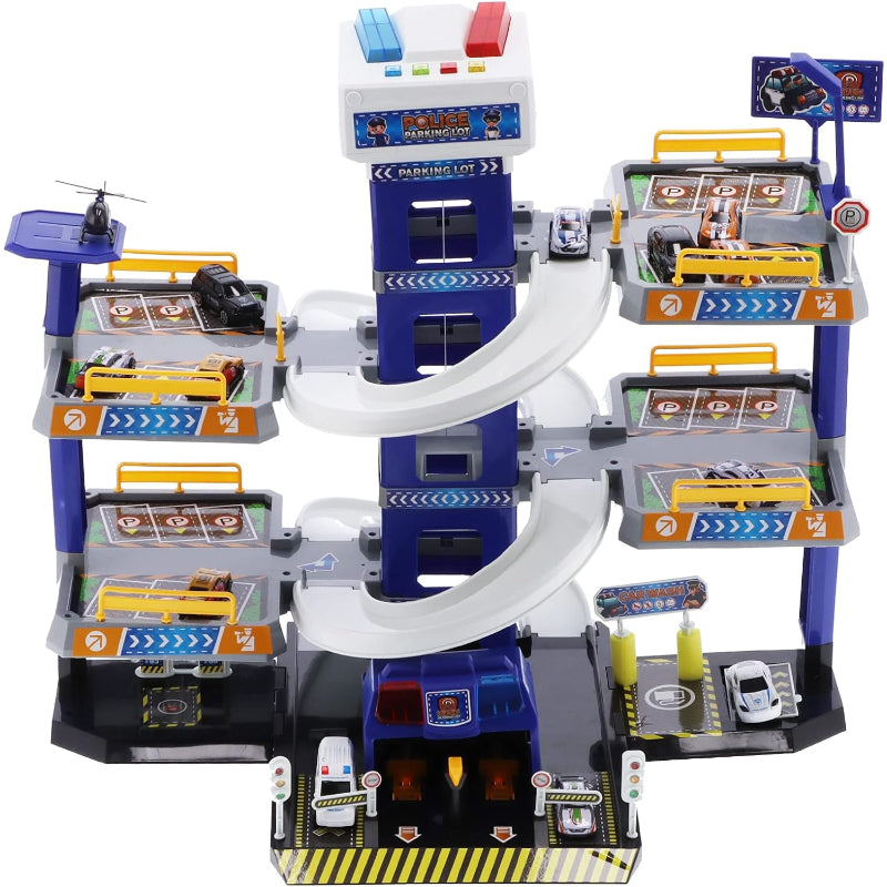 City Shuttle Fire Parking Playset Stand For kids