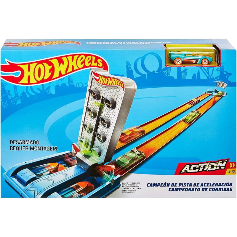 Hot Wheels Multicolored Dragstrip Champion Playset for Kids