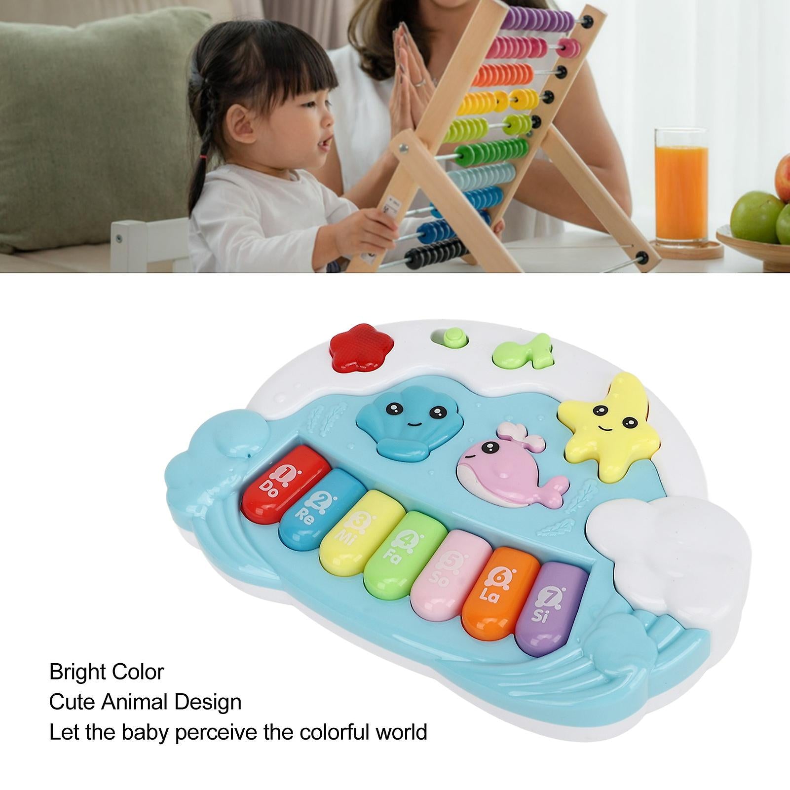 Multifunctional Symphony 12-Key Electronic Musical Sea Animal Keyboard Piano With Light And Music