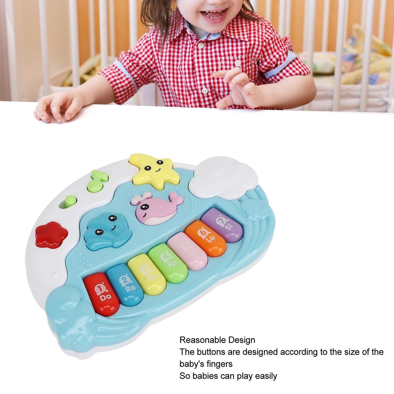 Multifunctional Symphony 12-Key Electronic Musical Sea Animal Keyboard Piano With Light And Music