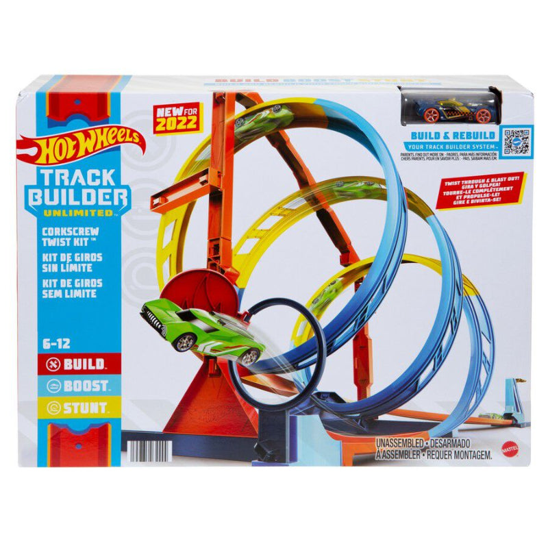 Hot Wheels Track Builder Unlimited Corkscrew Twist Kit Playset for Kids