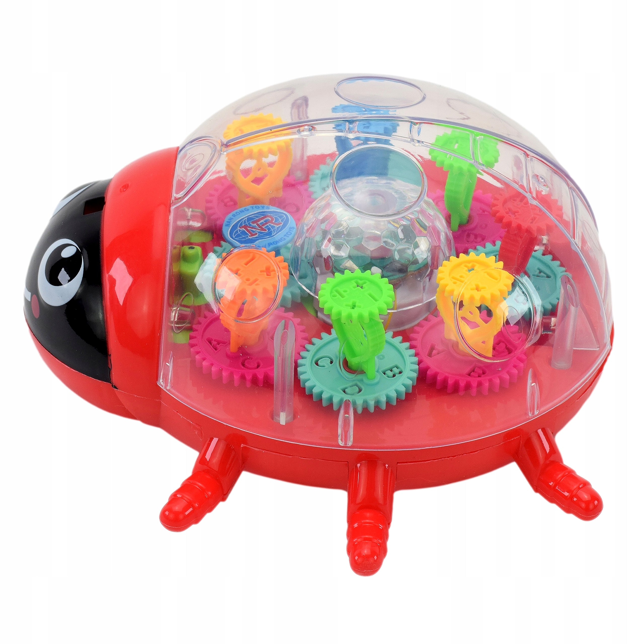 Battery Operated Rotating Gear Ladybug Toy With Lights And Music
