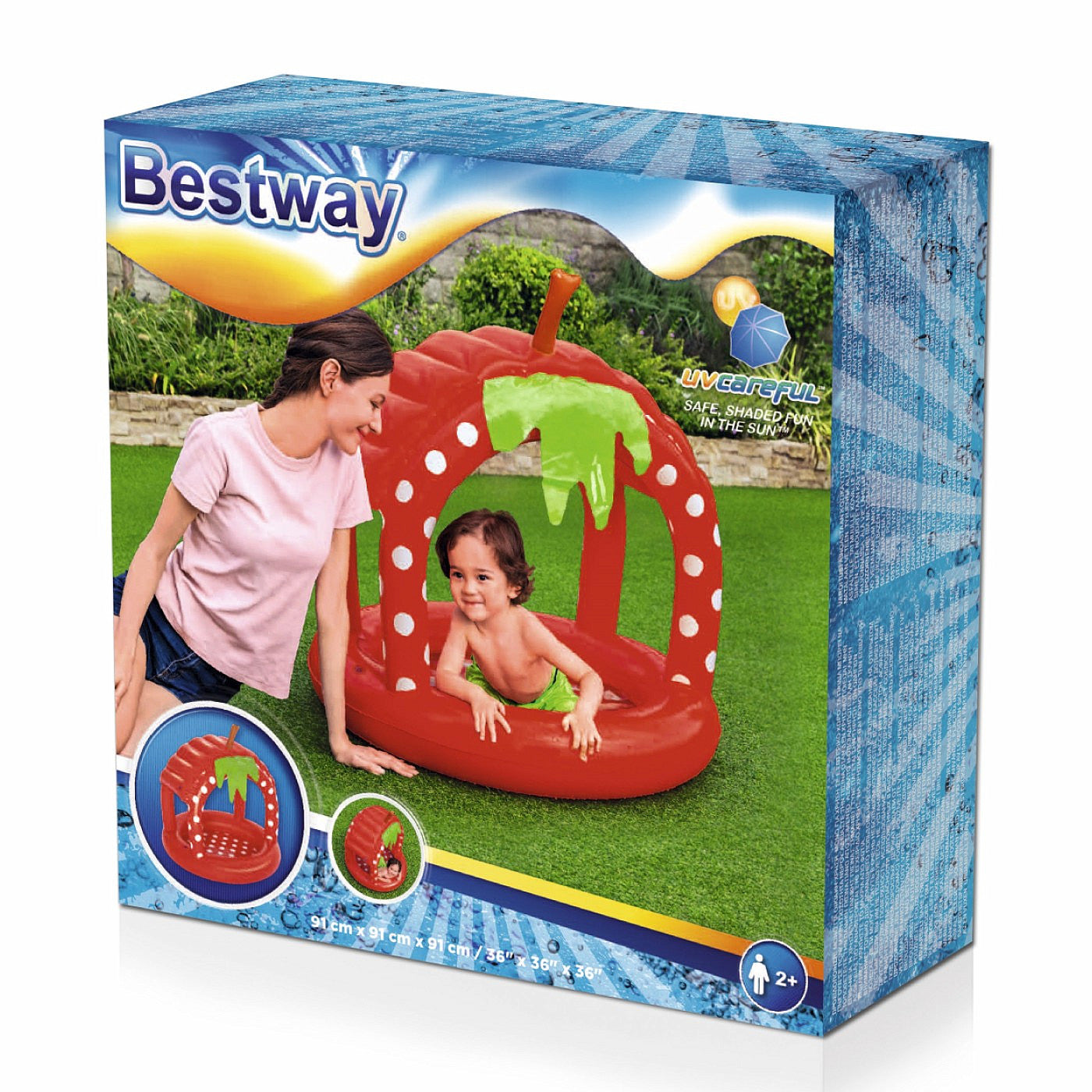Bestway 52387 Inflatable Pool VERY BERRY With A Roof 91 X 91 X 91 Cm