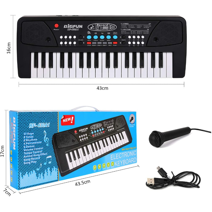 37 Keys Electronic Musical Keyboard With Microphone For Kids