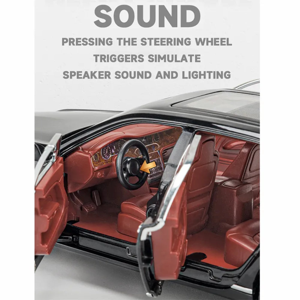 1:24 Bentley Mulsanne Alloy Die-Cast Model Car With Sound & Light