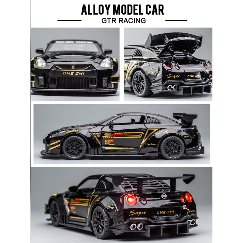 Nissan GTR Sports Alloy Model Simulation Pull Back With Sound And Light Car