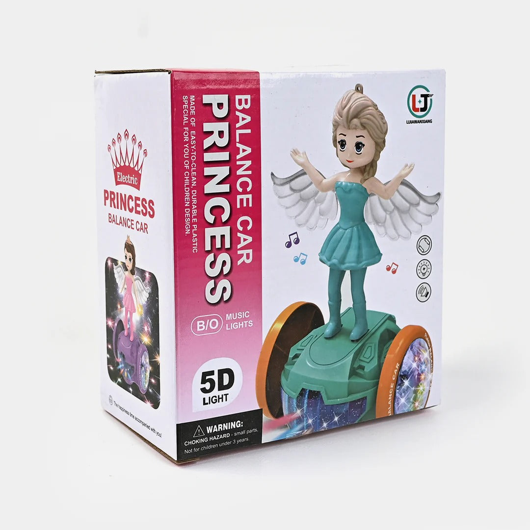 Princess Balance Car Toy – Doll with Lights & Music (Random Color)