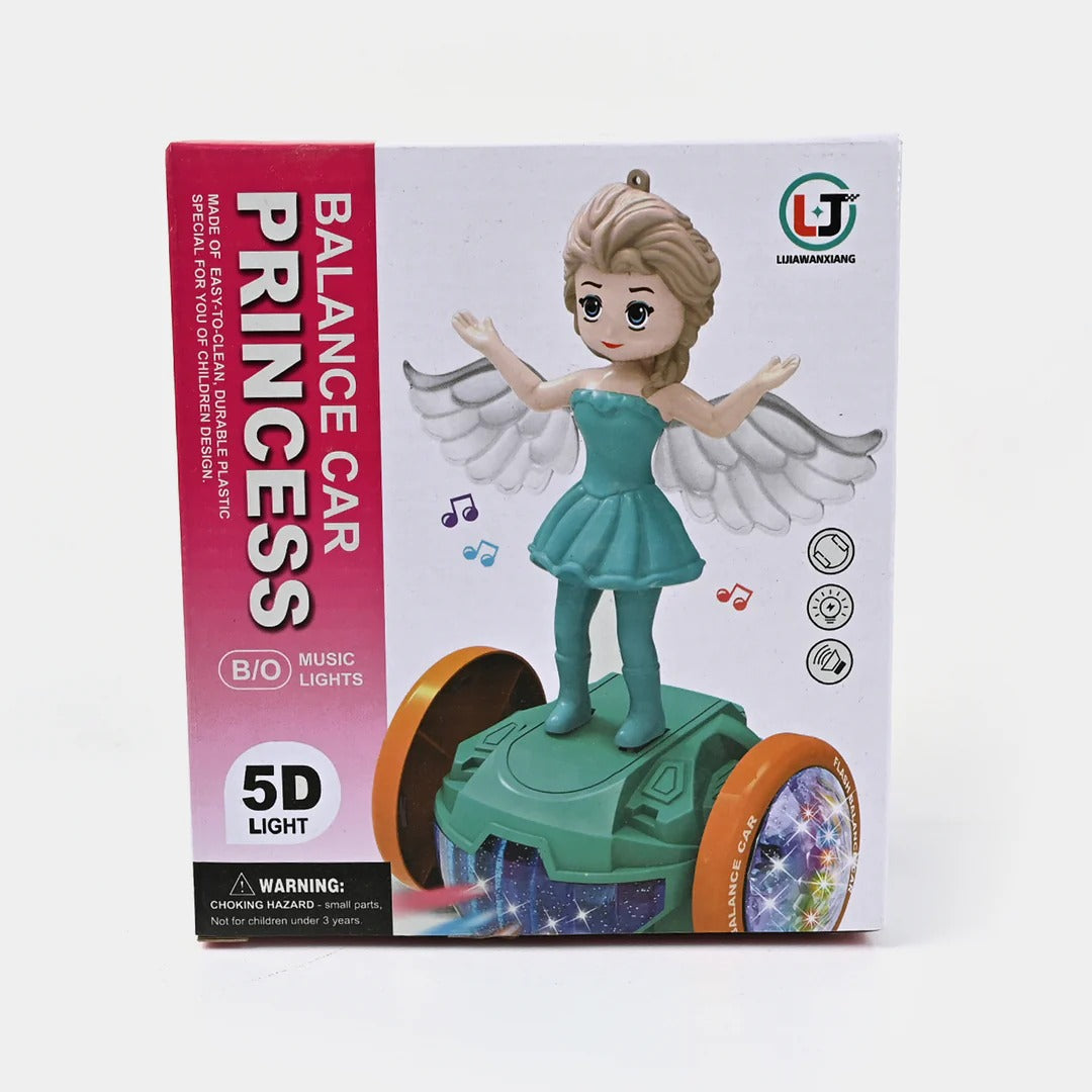 Princess Balance Car Toy – Doll with Lights & Music (Random Color)