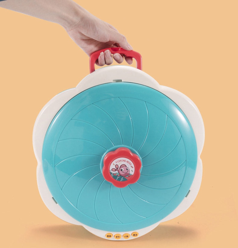 Fishing Multifunctional 3in1 Hero Magnetic Fish Game Electric Musical Rotating Board Kids Toy