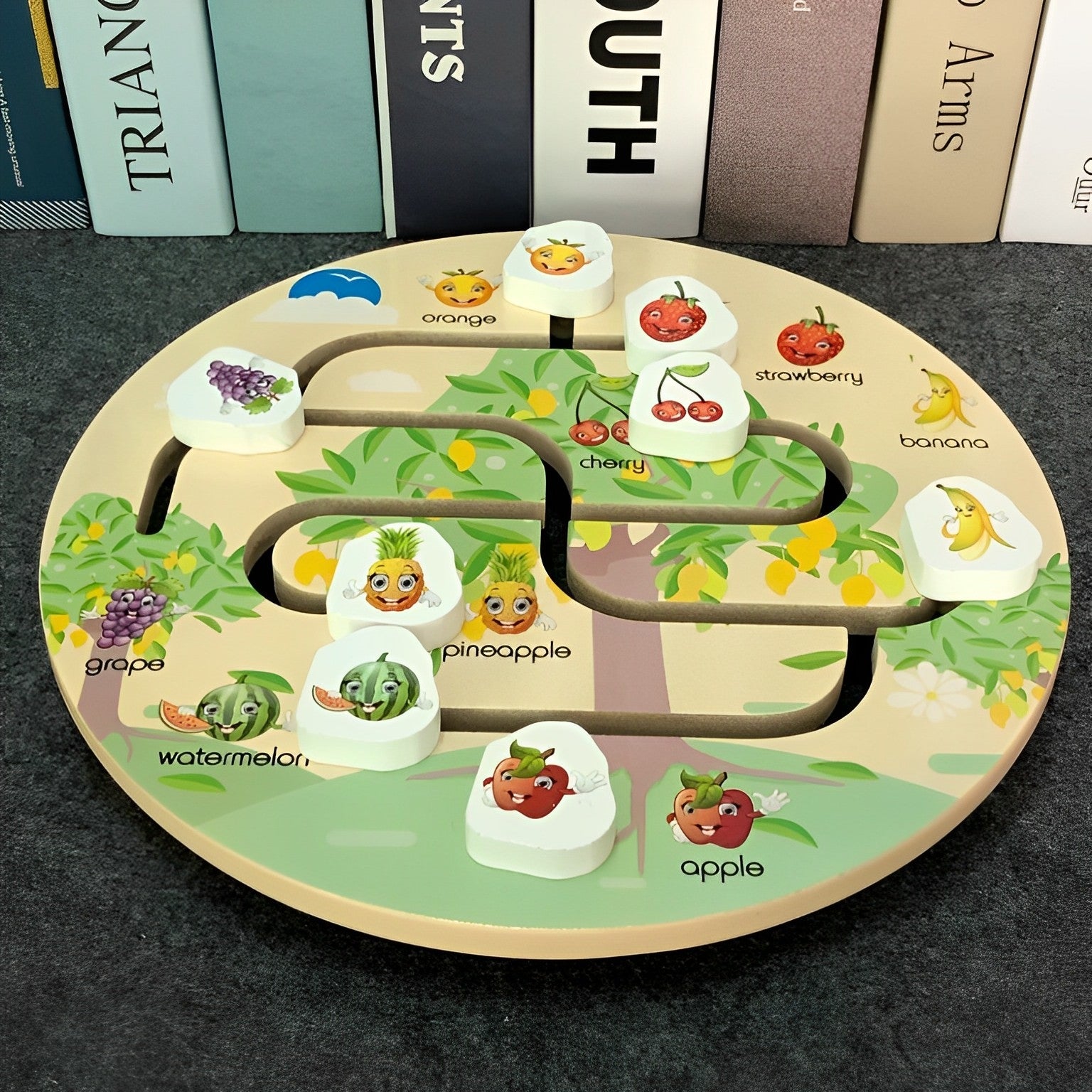 Montessori Fruit Maze & Assemble Wooden Puzzle Set For Toddlers