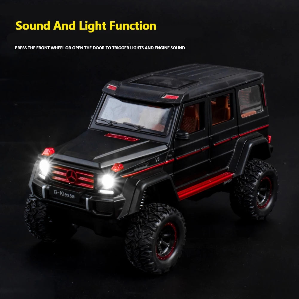 Mercedes Benz G500 Diecast Alloy Off-Road SUV Simulation Model Vehicle With Dynamic Music And Light