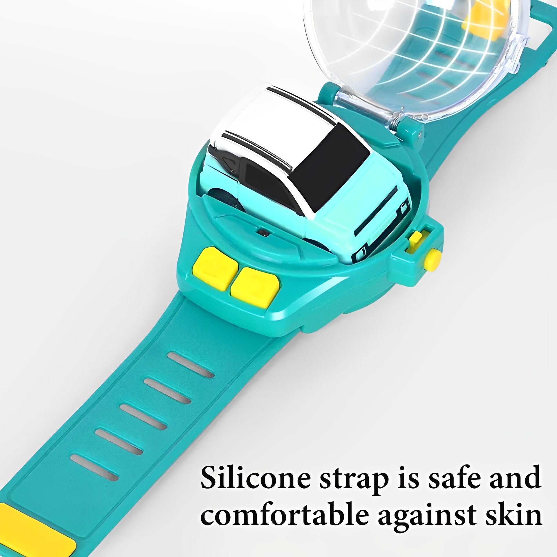 Mini 2.4g Rechargeable Remote Controlled Wristwatch Car Toy For Kids