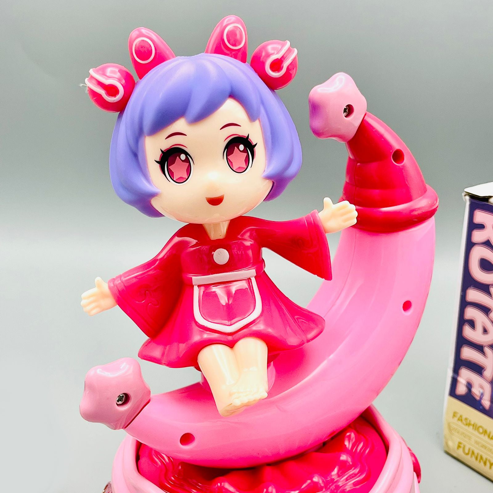 Cute Princess Rotating Glowing Moon Carriage Toy With Dynamic Music And Lights